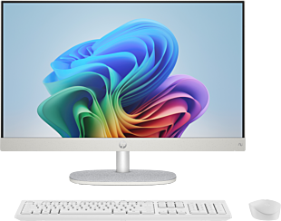 HP 23.8 inch All-in-One Next Gen AI Desktop PC 24-ct2000hk, Silver - 23.8" - Shell white (BF7H9PA#AB5)