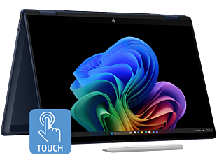 HP OmniBook X Flip 2-in-1 Laptop Next Gen AI 14-fm0052TU, Blue - 35.6 cm (14") - Atmospheric blue aluminum (BH4G9PA#AB5)