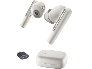 Poly Voyager Free 60 UC M White Sand Earbuds +BT700 USB-C Adapter +Basic Charge Case (7Y8L6AA)