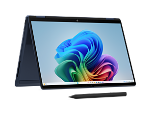 HP OmniBook X Flip 2-in-1 14 inch Next Gen AI Laptop 14-kb0068TU, Blue - 35.6 cm (14") - Atmospheric blue aluminum (D88YBPA#AB5)