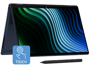 HP OmniBook X Flip 2-in-1 14 inch Next Gen AI Laptop 14-kb0075TU, Blue - 35.6 cm (14") - Atmospheric blue aluminum (D88YFPA#AB5)