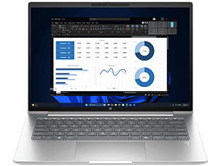 HP ProBook 4 G1i 14 inch AI Laptop, Silver - 14" - Pike silver aluminum (C1UH9PT#AB5)