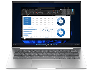 HP ProBook 4 G1i 14 inch AI Laptop, Silver + Upgrade to HP 3 Years Onsite with Travel Coverage - 14" - Pike silver aluminum (C1US2PT#AB5-BN2)