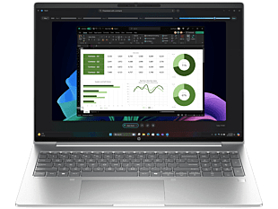 HP ProBook 4 G1i 16 inch AI Laptop, Silver - 16" - Pike silver aluminum (C1UJ6PT#AB5)