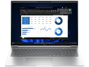 HP ProBook 4 G1i 16 inch AI Laptop, Silver + Upgrade to HP 3 Years Onsite with Travel Coverage - 16" - Pike silver aluminum (C1UL4PT#AB5-BN1)