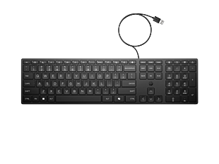 HP Wired Desktop 320K Keyboard (9SR37UT#UUF)