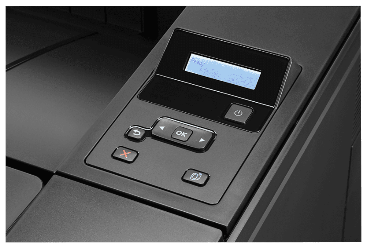 HP LaserJet Pro M706n Printer (B6S02A) - Close up of control panel