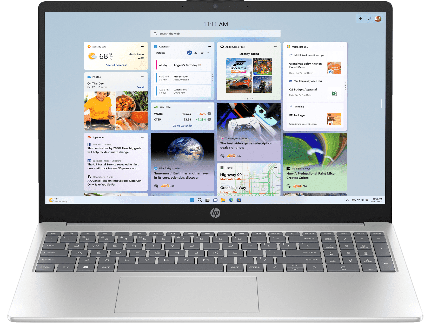 HP 15.6 吋筆記簿型電腦15-fd1249TU, 銀色- 15.6