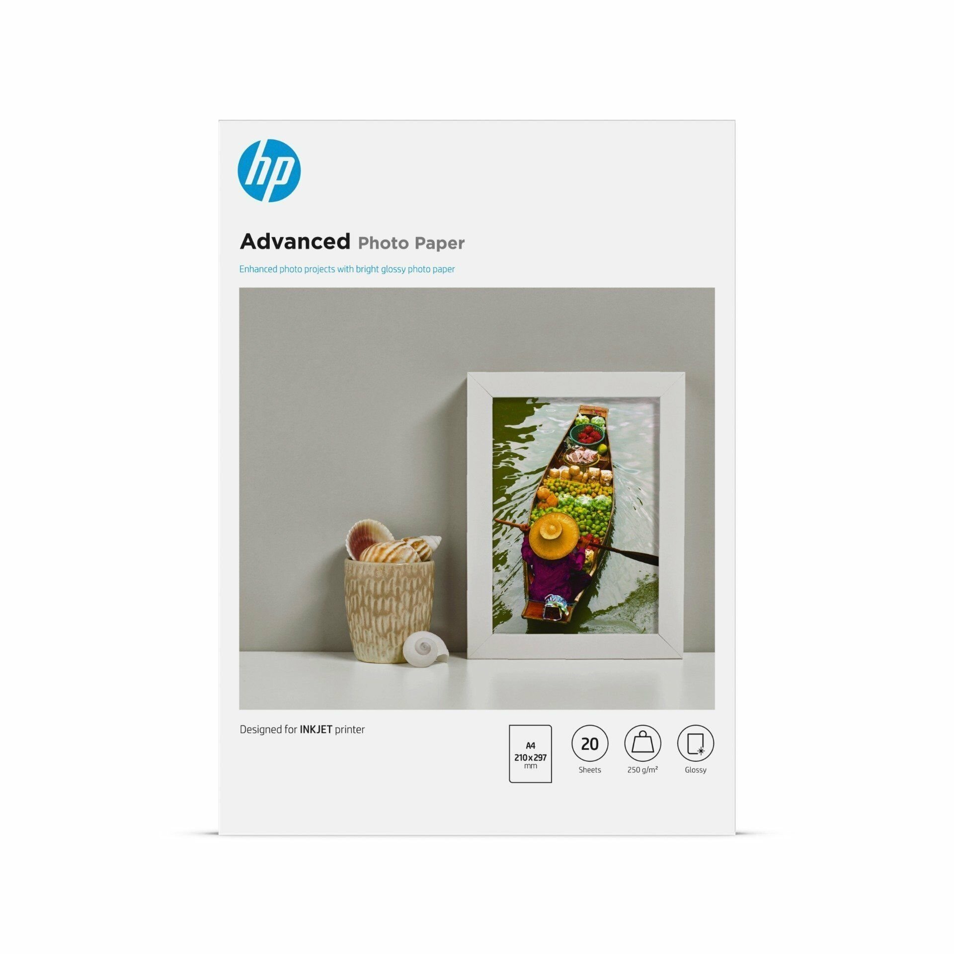HP 特優FCS 光面相紙- 20 張/A4/210 x 297 mm - (9RR51A) - 店鋪HP.com