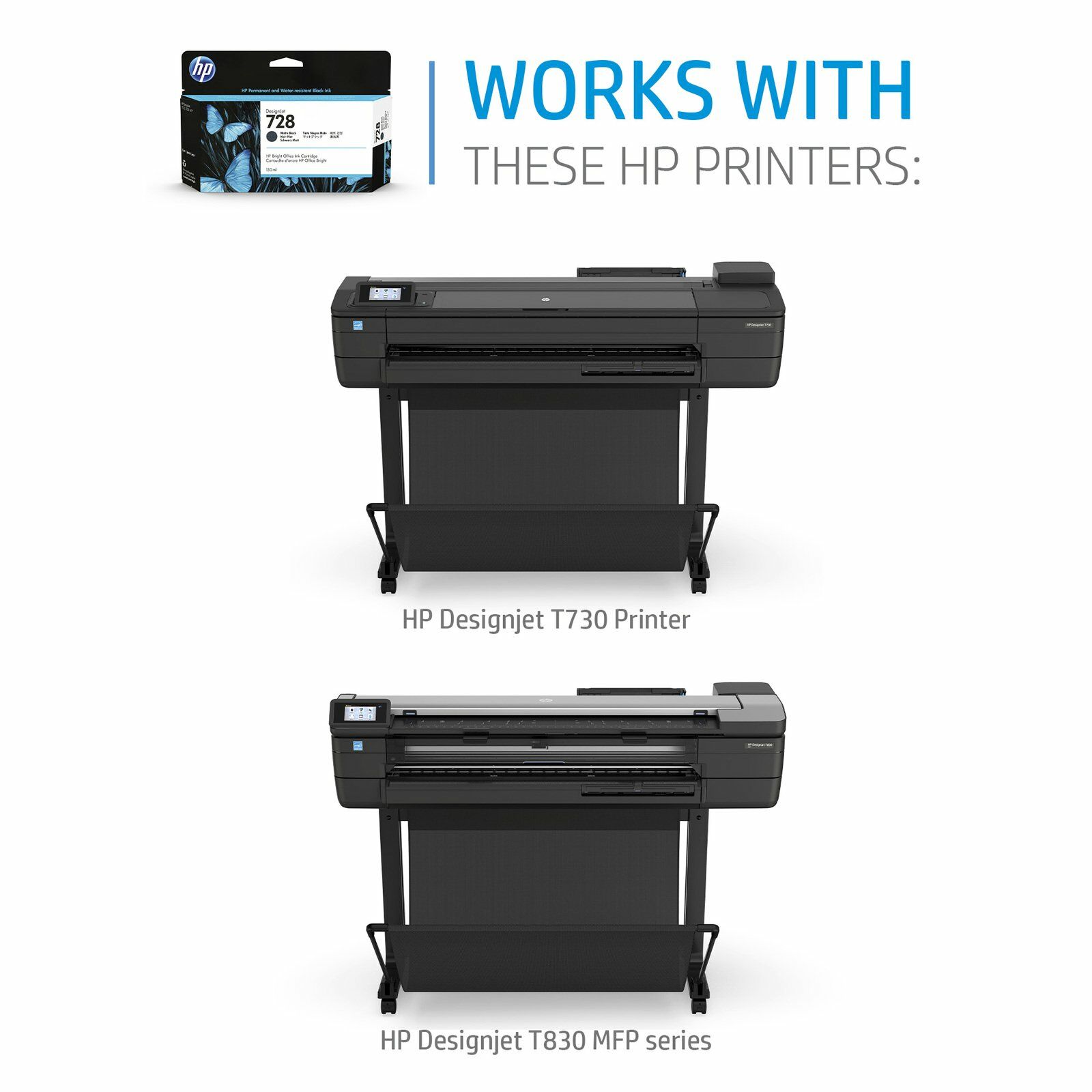 HP 728B DesignJet 霧面黑300 毫升墨盒- (3WX30A) - 店鋪HP.com 香港