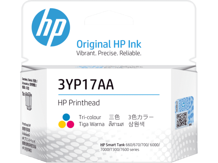 HP 3YP17AE Tri-Color Printhead + HP X4E75A Black Inktank Printhead (3YP17AA-BN)
