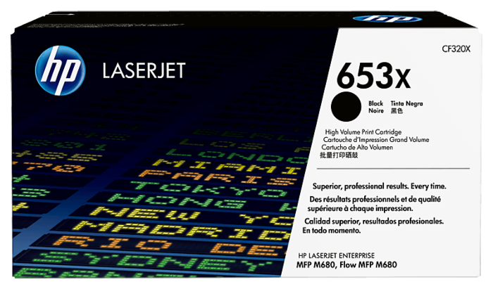 NEW HP CF320X Black Toner Cartridge 653X Genuine
