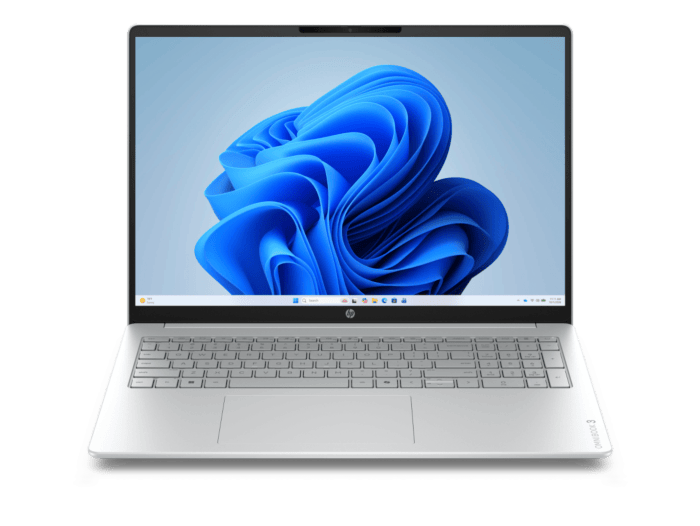 HP OmniBook 3 16 inch Laptop 16-by0120AU, Silver - 40.6 cm (16") - Glacier silver (E69WTPA#AB5) - Center facing