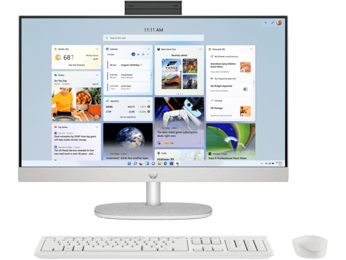 HP 23.8 inch All-in-One Desktop PC 24-cr0007hk - 23.8" - Shell white (C25WHPA#AB5)