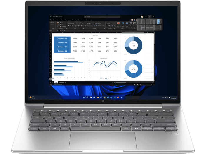 HP ProBook 440 14 inch G11 Business Laptop, Silver + HP 3y Premium Onsite Notebook - 14" diagonal WUXGA display - Pike silver aluminum (A2VA8PA#AB5-BN1)