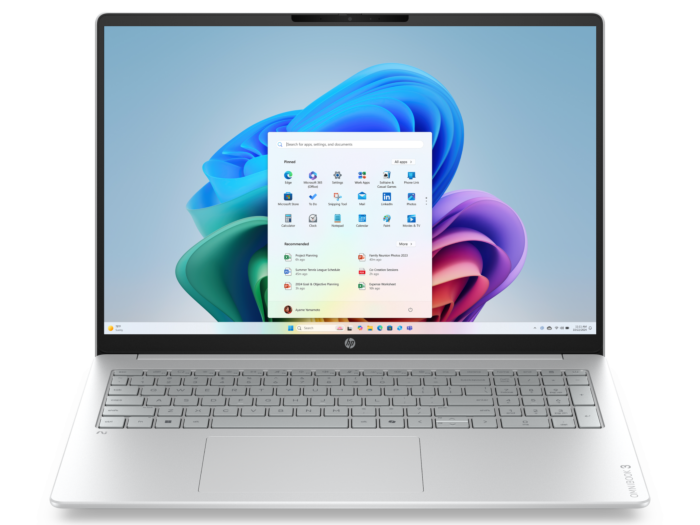 HP OmniBook 3 16 inch Next Gen AI Laptop 16-bs0059TU, Silver - 40.6 cm (16") - Glacier silver cover and keyboard frame, glacier gray base (DV4Q8PA#AB5)