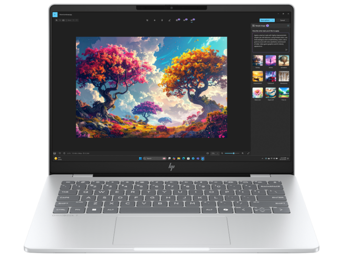 HP OmniBook 7 14 inch AI Laptop 14-fr0021TU, Silver - 14" - Glacier silver (BS7P5PA#AB5)