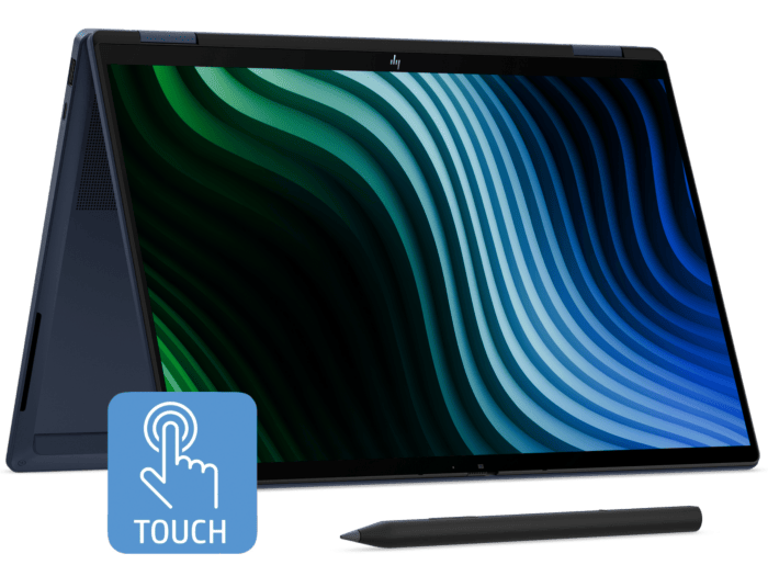 HP OmniBook X Flip 2-in-1 14 inch Next Gen AI Laptop 14-kb0075TU, Blue - 35.6 cm (14") - Atmospheric blue aluminum (D88YFPA#AB5)