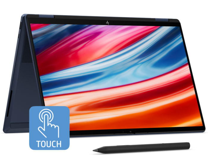HP OmniBook X Flip 2-in-1 14 inch Next Gen AI Laptop 14-kb0075TU, Blue - 35.6 cm (14") - Atmospheric blue aluminum (D88YFPA#AB5)
