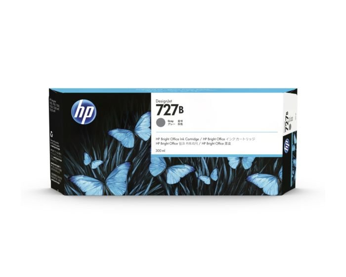 HP 727B 300-ml Gray DesignJet Ink Cartridge (3WX21A)
