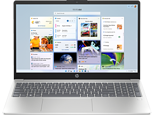 HP 15.6 inch Laptop 15-fd1235TU, Silver - 15.6" - Natural silver aluminum cover, natural silver base and keyboard frame (BJ1T9PA#AB5)