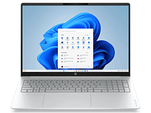 HP OmniBook 3 16 inch AI Laptop 16-bu0105TU, Silver - 40.6 cm (16") - Glacier silver cover and keyboard frame, glacier gray base (D9DR3PA#AB5)