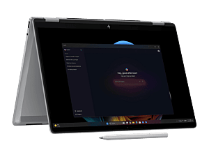 HP OmniBook X Flip Laptop 14 inch Next Gen AI 14-fk0050AU, Silver - 14" - Meteor silver aluminum (BH4N0PA#AB5)