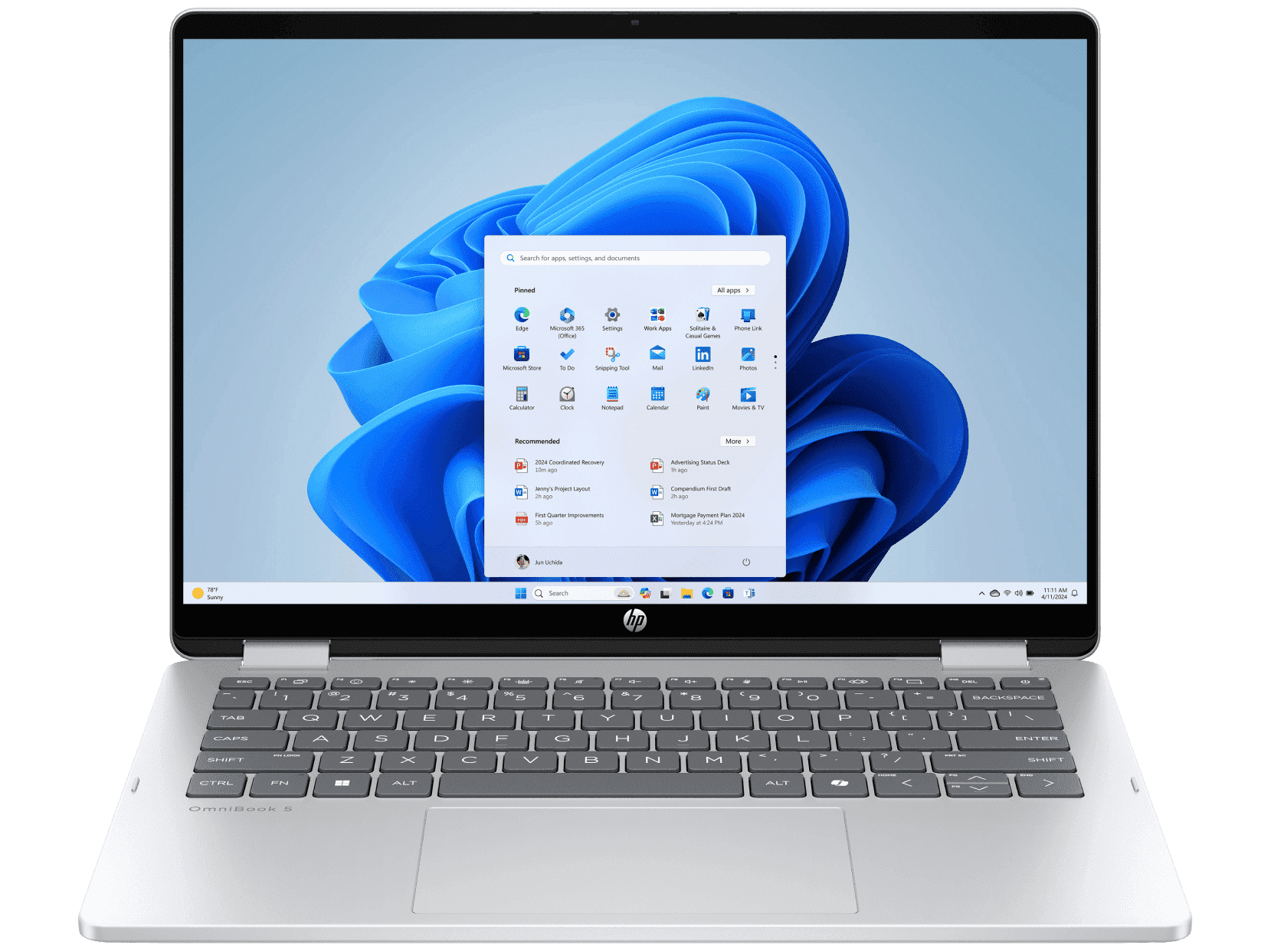 HP OmniBook ホワイトブランドHP HP OmniBook 5 14 inch Next Gen AI PC, OLED Display, Snapdragon X