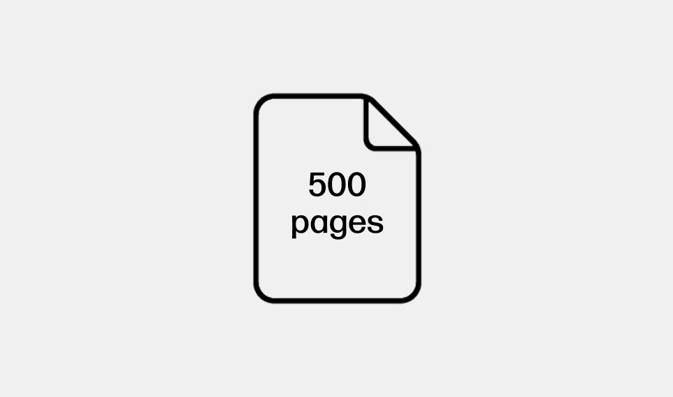 Up to 500 pages/month