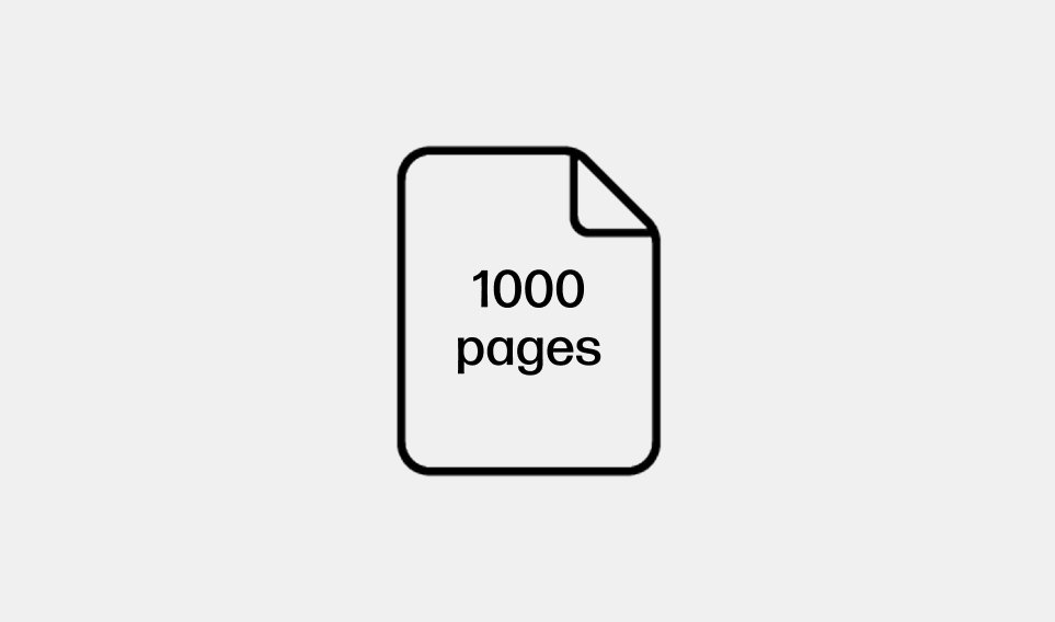 Up to 1000 pages/month