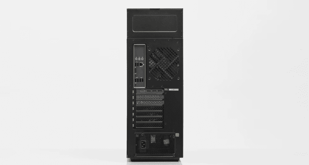 Back of an HP desktop
