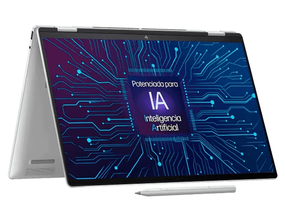 HP Pavilion Plus laptop displaying creative design project